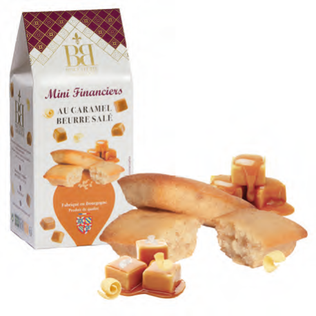 Mini Financiers al Caramello e Burro Salato Biscuiterie de Bourgogne 150g, Dolcetti tipici francesi.