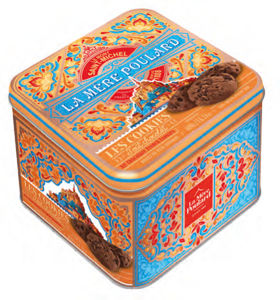 La Mére Poulard Cookies al Cioccolato in Latta Goffrata 400g